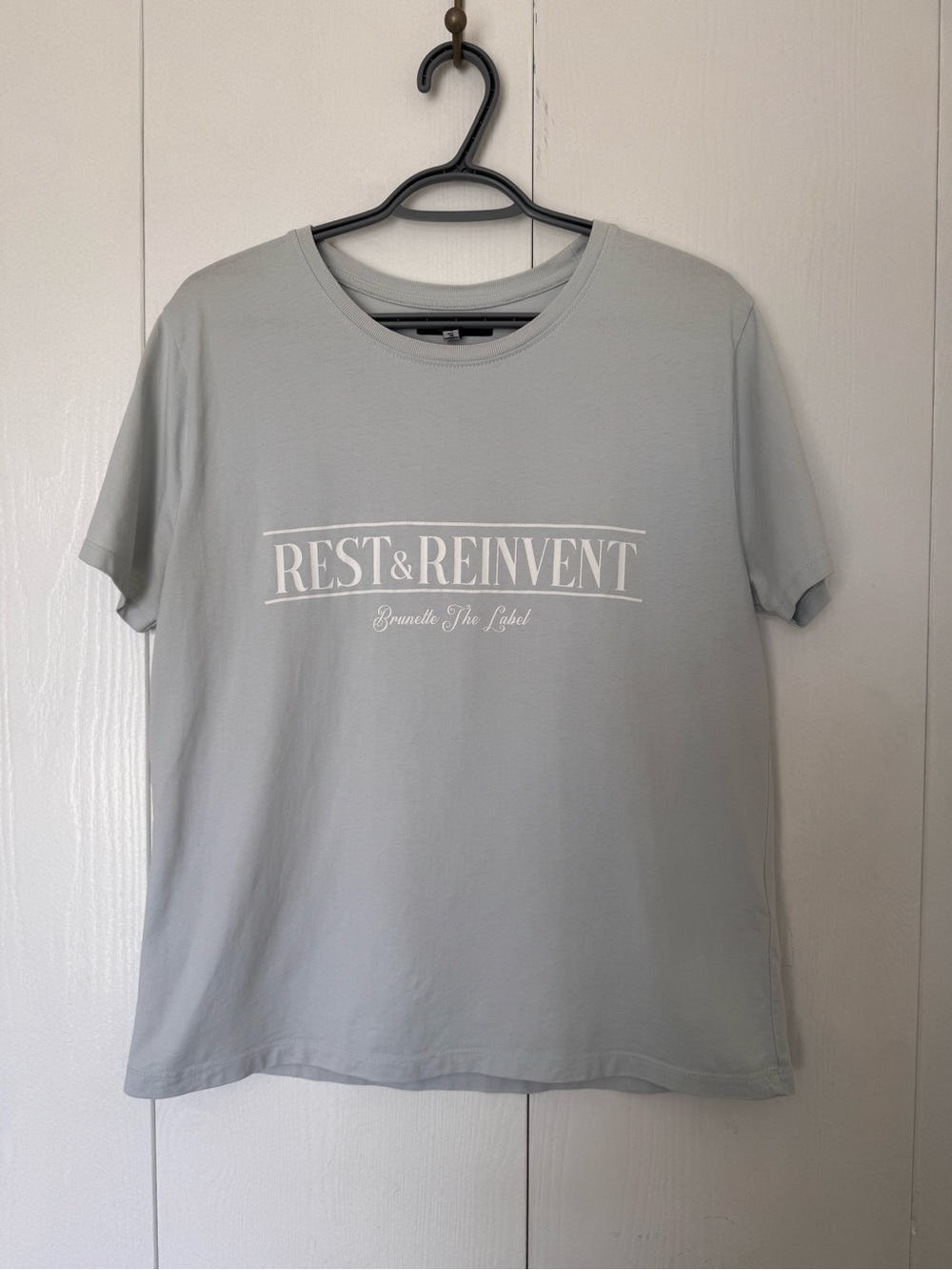 Brunette The Label REST & REINVENT Graphic Tee - Light Blue